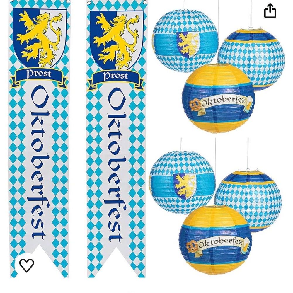 Decorations 2 Packages Octoberfest Decorations. Lanterns & Banners